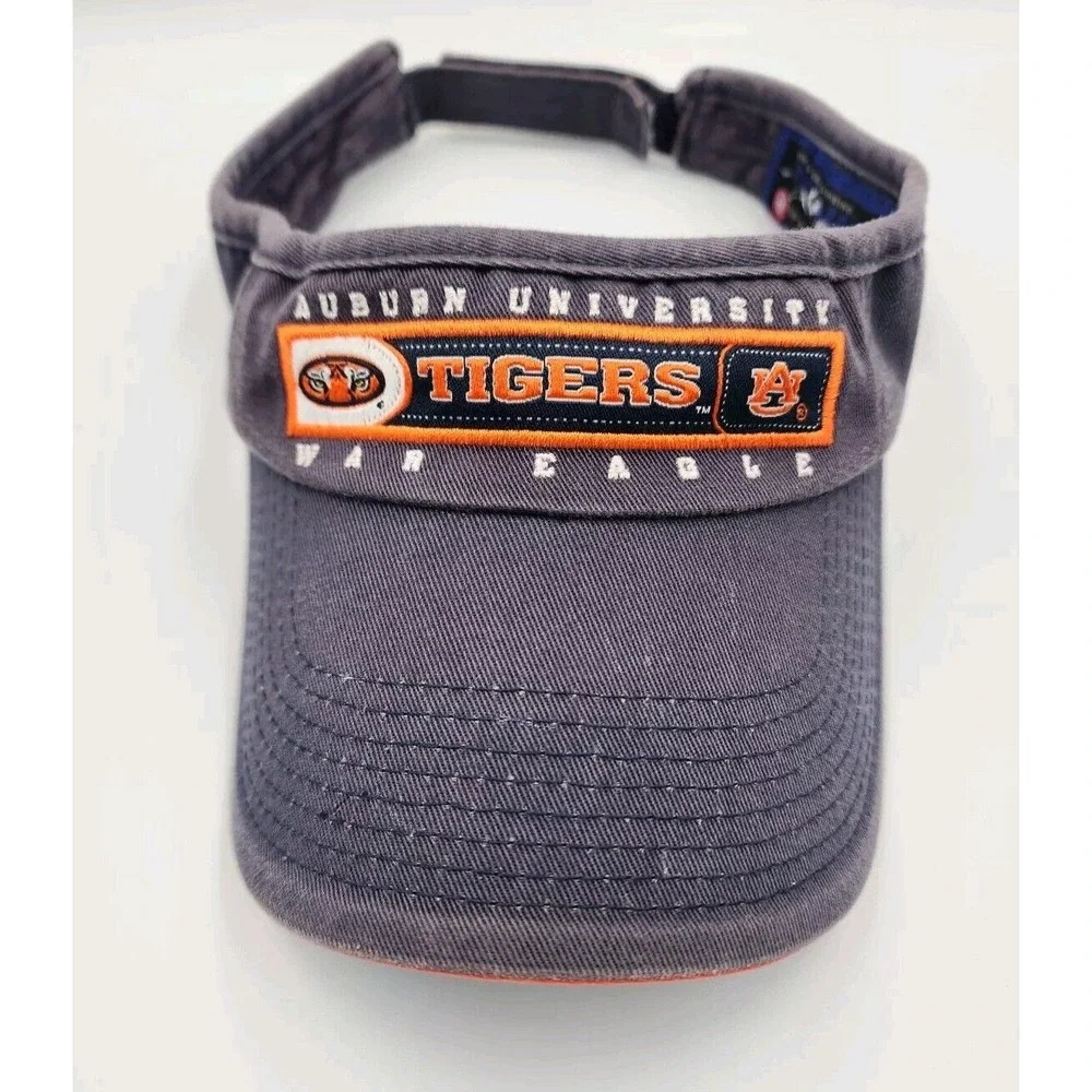 Vintage Auburn University Tigers Visor Hat NCAA‎ Sports Cap Blue